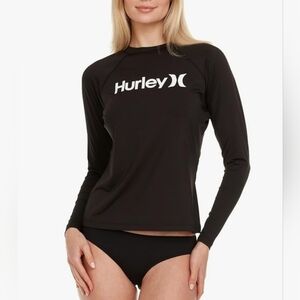 Hurley Long Sleeve Rashguard Swim Shirt Women UPF 50+ SPF & UV Protection Sz 2x